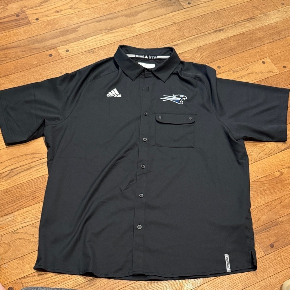 Adidas Carolina Panthers NFL Climalite Button Front Performance Shirt Men’s XL
